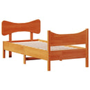 sengeramme uden madras 90x200 cm massivt fyrretræ gyldenbrun