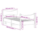 sengeramme uden madras 90x200 cm massivt fyrretræ gyldenbrun