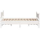 sengeramme uden madras 140x190 cm massivt fyrretræ hvid