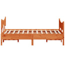 sengeramme uden madras 140x190 cm massivt fyrretræ gyldenbrun