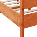 sengeramme uden madras 140x190 cm massivt fyrretræ gyldenbrun