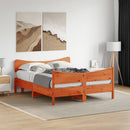 sengeramme uden madras 140x190 cm massivt fyrretræ gyldenbrun