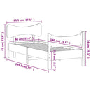 sengeramme uden madras 90x190 cm massivt fyrretræ gyldenbrun