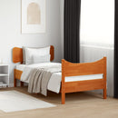 sengeramme uden madras 90x190 cm massivt fyrretræ gyldenbrun