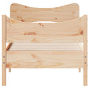 sengeramme uden madras 75x190 cm massivt fyrretræ