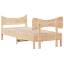 sengeramme uden madras 75x190 cm massivt fyrretræ