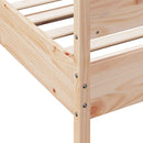sengeramme uden madras 75x190 cm massivt fyrretræ