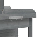 pottebænk med skab 110,5x45x124,5 cm massivt grantræ grå