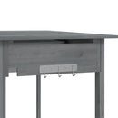 pottebænk med vask 147,5x44x139,5 cm massivt grantræ grå