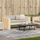 2-personers havesofa 134x60x62 cm massivt fyrretræ
