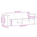 3-personers havesofa 189x60x62 cm massivt fyrretræ hvid