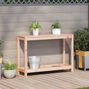 plantebord med hylde 108x35x75 cm massivt douglasgran