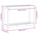 plantebord med hylde 108x35x75 cm massivt douglasgran