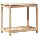plantebord med hylde 82,5x50x75 cm massivt fyrretræ