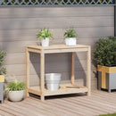 plantebord med hylde 82,5x50x75 cm massivt fyrretræ