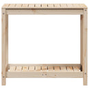 plantebord med hylde 82,5x50x75 cm massivt fyrretræ