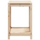 plantebord med hylde 82,5x50x75 cm massivt fyrretræ