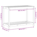 plantebord med hylde 108x50x75 cm massivt fyrretræ