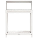 plantebord med hylder 82,5x50x109,5 cm massivt fyrretræ hvid