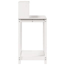 plantebord med hylder 82,5x50x109,5 cm massivt fyrretræ hvid