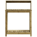 plantebord med hylder 82,5x50x109,5 cm imprægneret fyrretræ