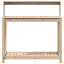 plantebord med hylder 108x50x109,5 cm massivt fyrretræ