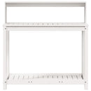 plantebord med hylder 108x50x109,5 cm massivt fyrretræ hvid