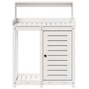 plantebord med hylder 82,5x50x109,5 cm massivt fyrretræ hvid