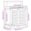 plantebord med hylder 82,5x50x109,5 cm massivt douglasgran