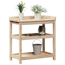 plantebord med hylder 82,5x45x86,5 cm massivt fyrretræ
