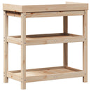 plantebord med hylder 82,5x45x86,5 cm massivt fyrretræ