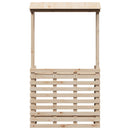 udendørs barbord med tag 112,5x57x195,5 cm massivt træ