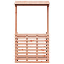 udendørs barbord med tag 112,5x57x195,5 cm massivt træ