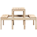 picnicbord 110x134x75 cm massivt fyrretræ