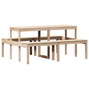 picnicbord 160x134x75 cm massivt fyrretræ
