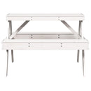 picnicbord 105x134x75 cm massivt fyrretræ hvid