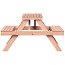 picnicbord 105x134x75 cm massivt douglasgran