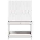 havestol 50,5x55x77 cm massivt fyrretræ hvid