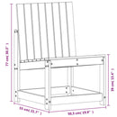 havestol 50,5x55x77 cm massivt fyrretræ hvid
