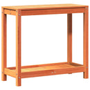 plantebord med hylde 82,5x35x75 cm massivt fyrretræ gyldenbrun