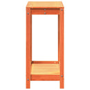 plantebord med hylde 82,5x35x75 cm massivt fyrretræ gyldenbrun