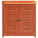 plantebord med hylder 82,5x50x86,5 cm massivt fyrretræ brun