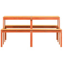 picnicbord 160x134x75 cm massivt fyrretræ gyldenbrun