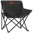 campingstole med lommer 2 stk. foldbar sort
