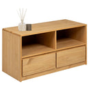 tv-bord SAUDA 99x43x55 cm massivt fyrretræ egetræsfarvet