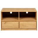 tv-bord SAUDA 99x43x55 cm massivt fyrretræ egetræsfarvet