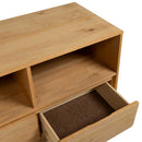 tv-bord SAUDA 99x43x55 cm massivt fyrretræ egetræsfarvet