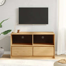 tv-bord SAUDA 99x43x55 cm massivt fyrretræ egetræsfarvet