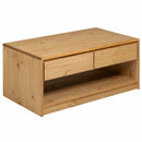 sofabord SAUDA 99x55x45 cm massivt fyrretræ egetræsfarvet
