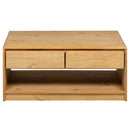 sofabord SAUDA 99x55x45 cm massivt fyrretræ egetræsfarvet